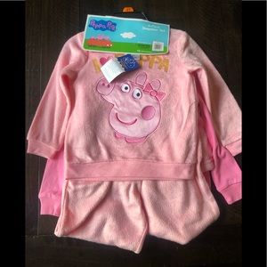 Peppa pig 4 piece sleepwear pajama pj set 2t NWT